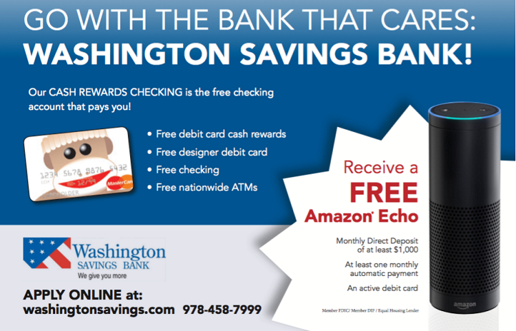 Washington Savings Bank Amazon Echo Bonus