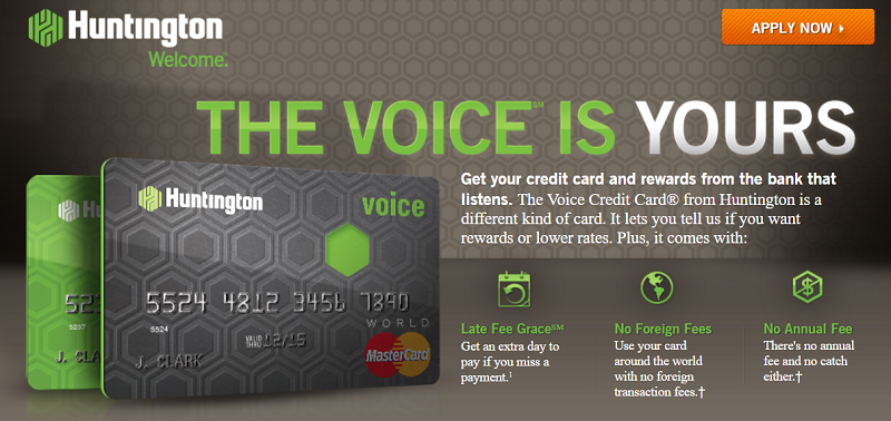 Huntington Bank The Voice Credit Card [IN, KY, MI, OH, PA, WV, IL, WI]