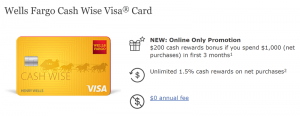 Wells Fargo Cash Bonus