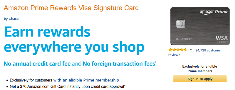 Amazon Prime Rewards Visa Signature Card