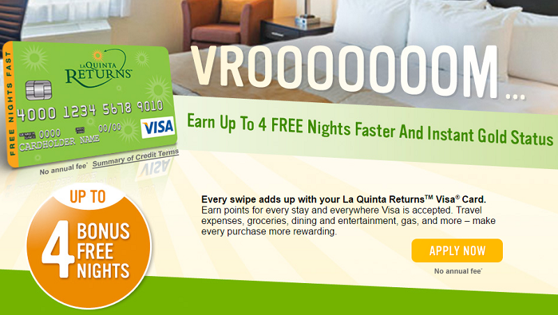 La Quinta Returns Visa Card