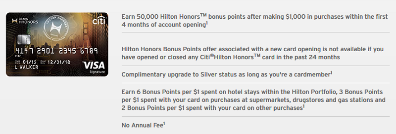 Citi Hilton HHonors Visa Signature Card