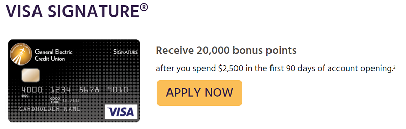 General Electric Credit Union Visa Signature Card