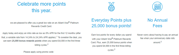 Alliant Visa Platinum Rewards Card