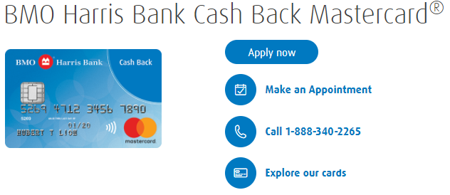 BMO Harris Bank Cash Back Mastercard $100 Bonus + 2X Points On Gas and Groceries + No Annual Fee