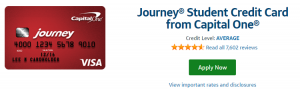 Journey Student Credit Card