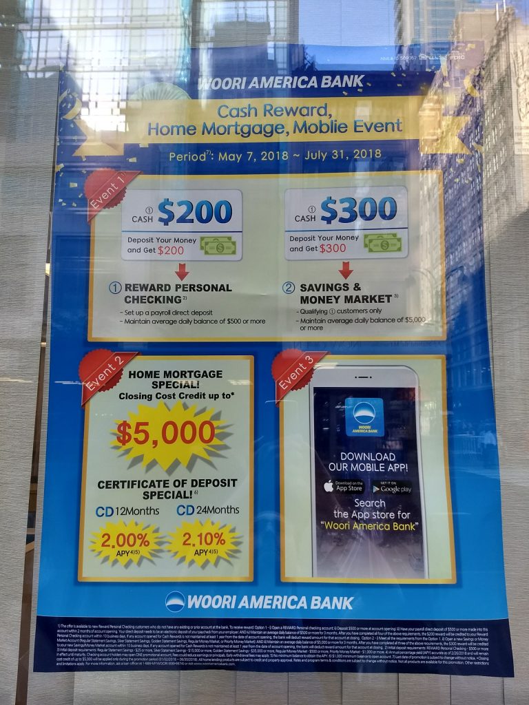 Woori America Bank 500 Checking & Savings Bonus [NY, NJ, PA, MD, VA, & CA]