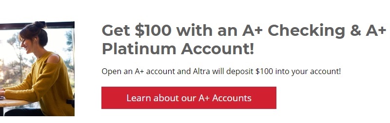 Altra Federal Credit Union $100 Bonus