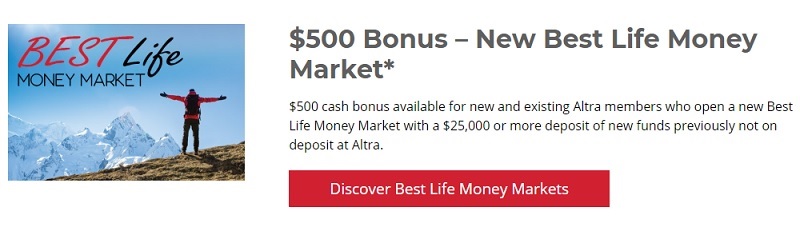 Altra Federal Credit Union $500 Bonus