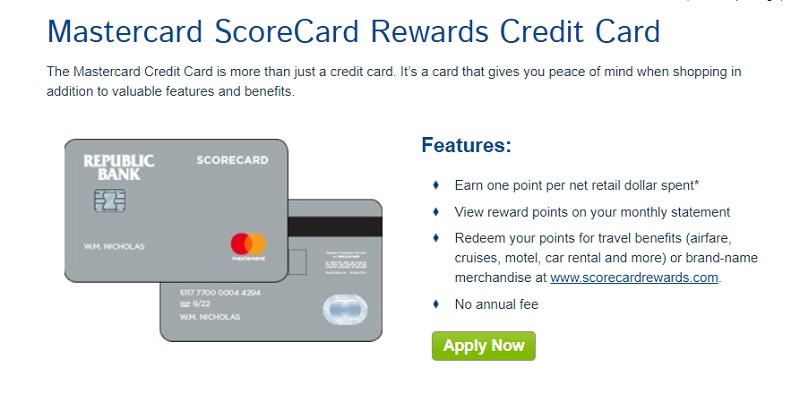 Mastercard Scorecard Rewards Credit Card