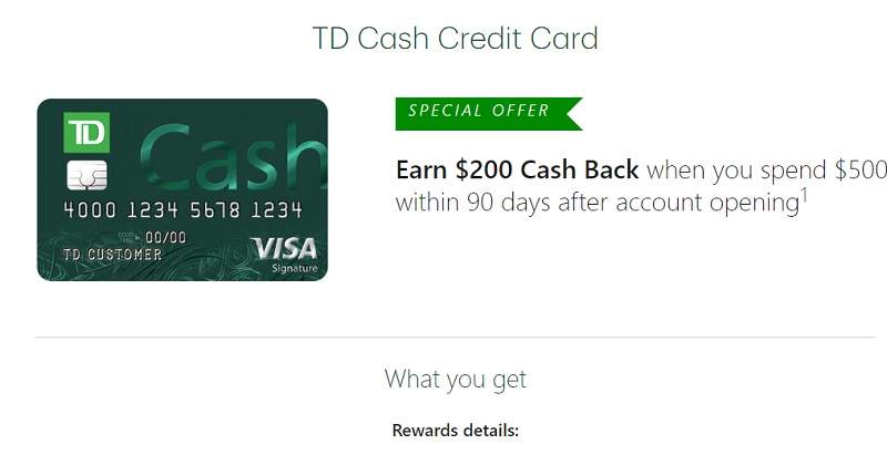 TD Cash Rewards