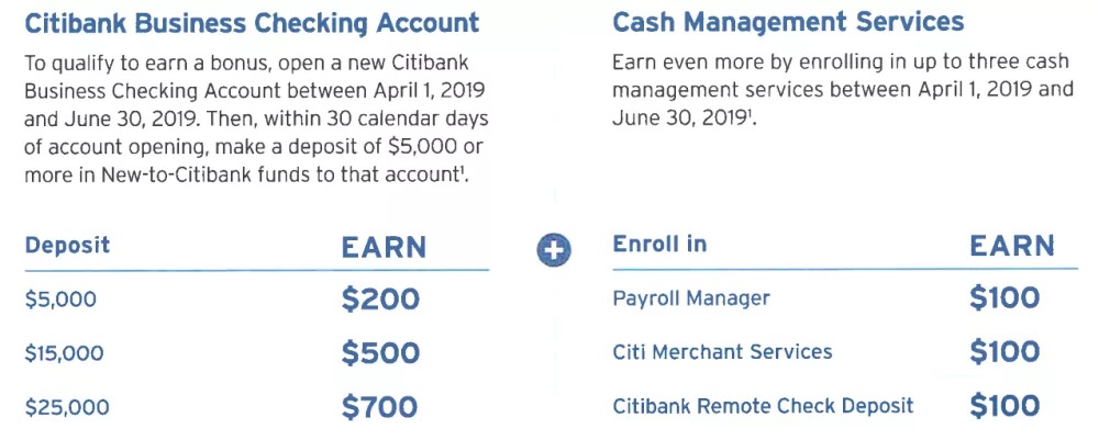 Citi $700 Business Checking Promotion