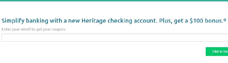 Heritage Credit Union $100 Promotion