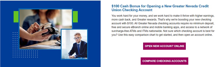 Greater Nevada Credit Union 100 Checking Bonus Greater Nevada Credit Union 100 Checking Bonus