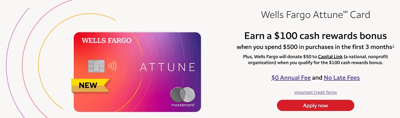 Wells Fargo Attune Card Bonus